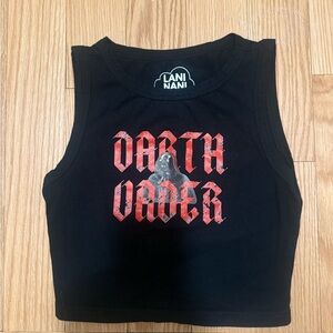 Black Darth Vader Crop Top